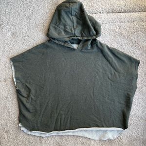 Frank and Eileen moss melange hooded capelet OS EUC